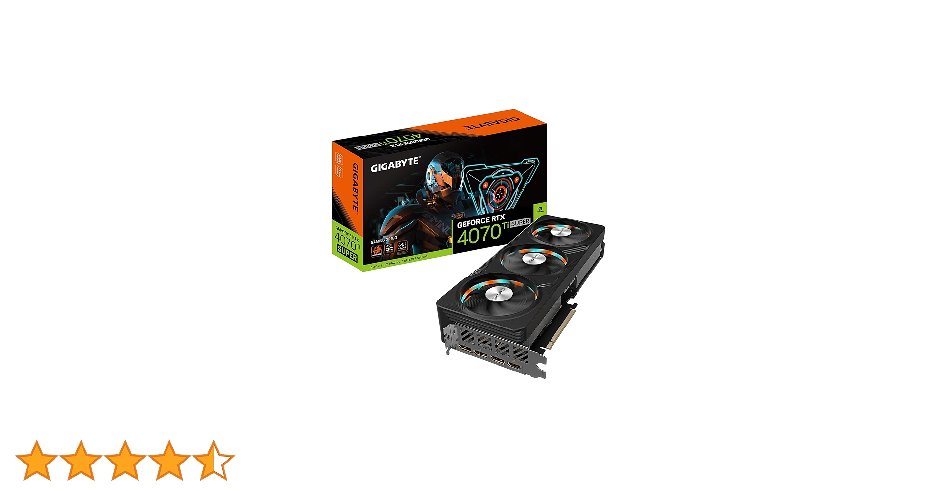 GIGABYTE GeForce RTX 4070 Ti Super Gaming OC 16G Graphics Card, 3X